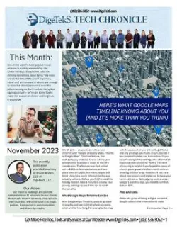 a newspaper article with a group of people