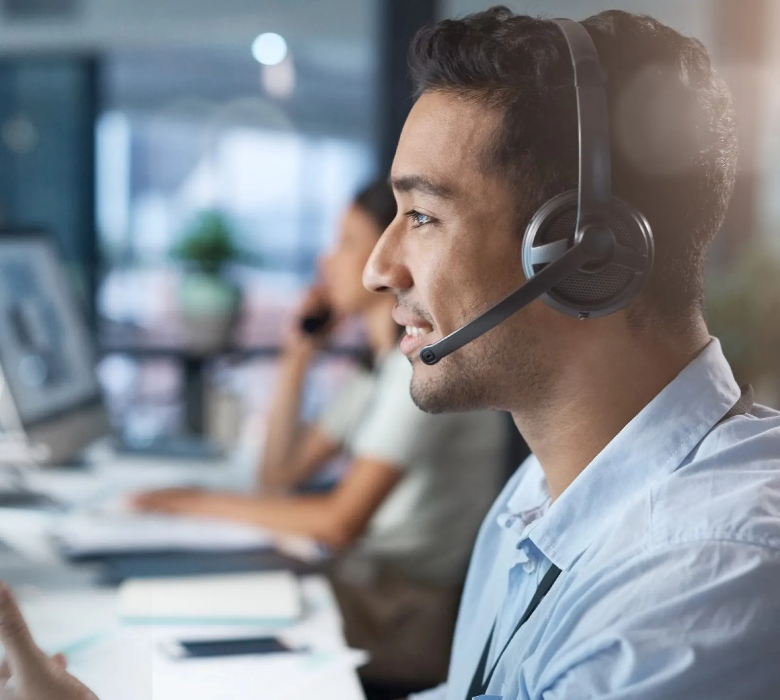 a man wearing headphones