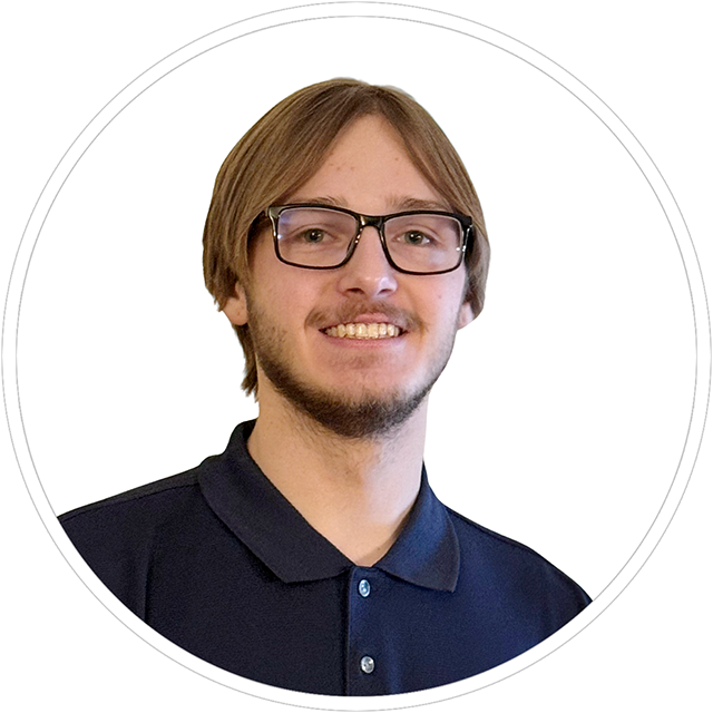 a man wearing glasses